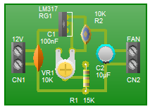 Placa con componentes
